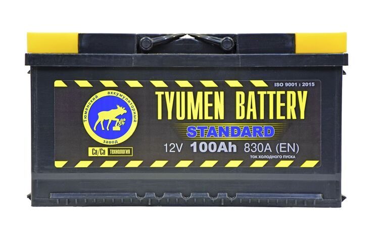 TYUMEN BATTERY STANDARD 100Ач  830A (353X175X190)